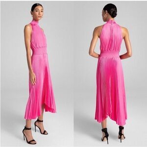 A.L.C. Pink Pleated Midi Dress